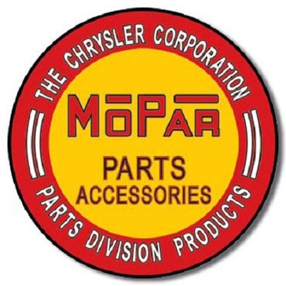 Mopar Round Tin Sign Auto Wall Mancave 12" Parts New